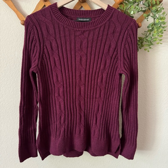 Banana Republic Sweaters - BANANA REPUBLIC | Maroon Long Sleeve Sweater NWT Size Medium